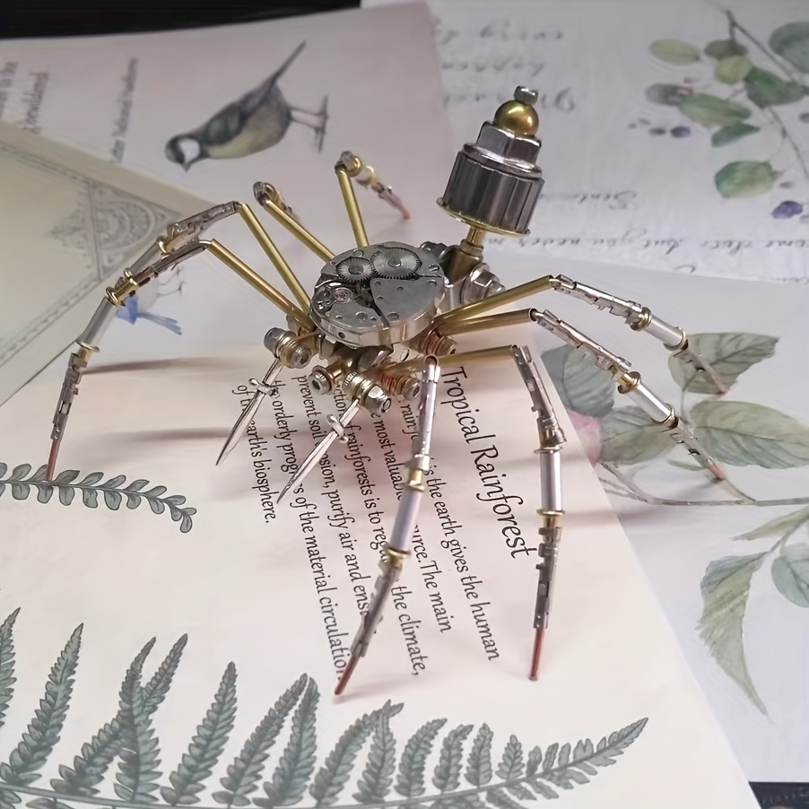 3D Metal Puzzle Spider Watch Movement DIY Kit