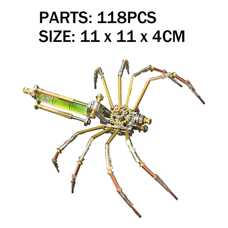 3D Metal Puzzle Punk Mechanical Spider DIY Toy