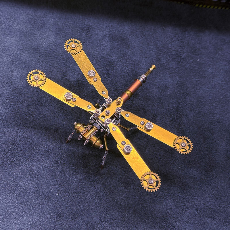 3D Dragonfly Metal Puzzle Toy STEM DIY Bug Model Kit