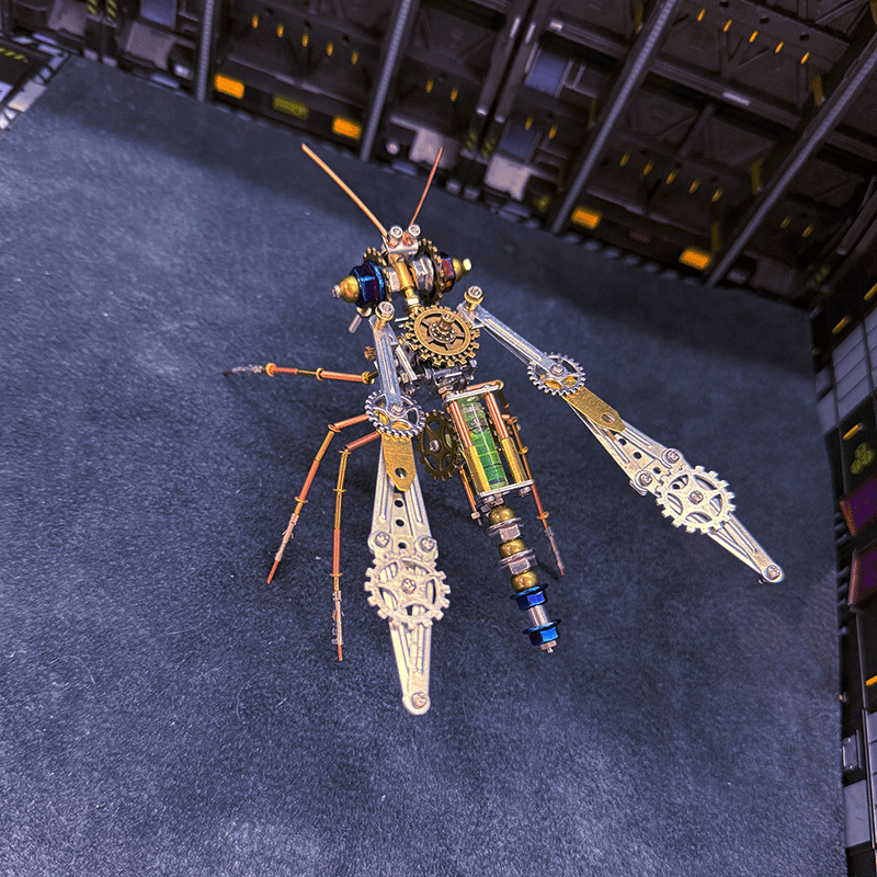 STEM DIY Puzzle Steampunk Insect with Dynamic Wing Gears
