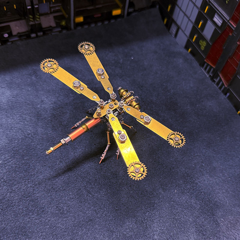 3D Dragonfly Metal Puzzle Toy STEM DIY Bug Model Kit