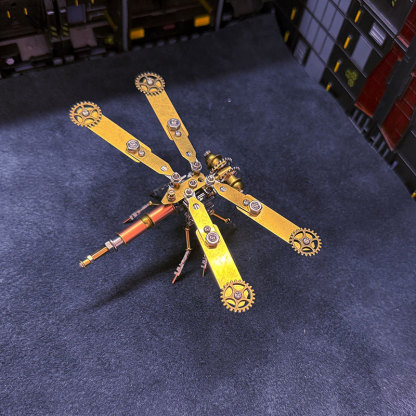 3D Dragonfly Metal Puzzle Toy STEM DIY Bug Model Kit
