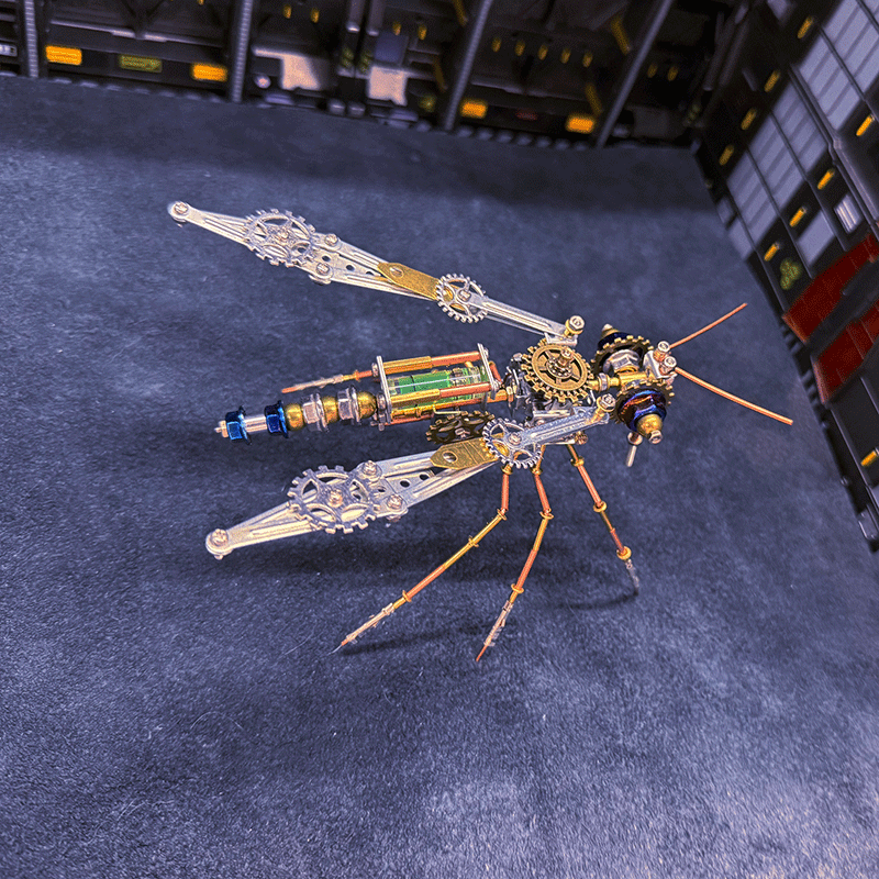 STEM DIY Puzzle Steampunk Insect with Dynamic Wing Gears