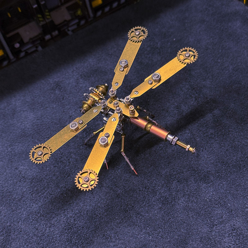 3D Dragonfly Metal Puzzle Toy STEM DIY Bug Model Kit