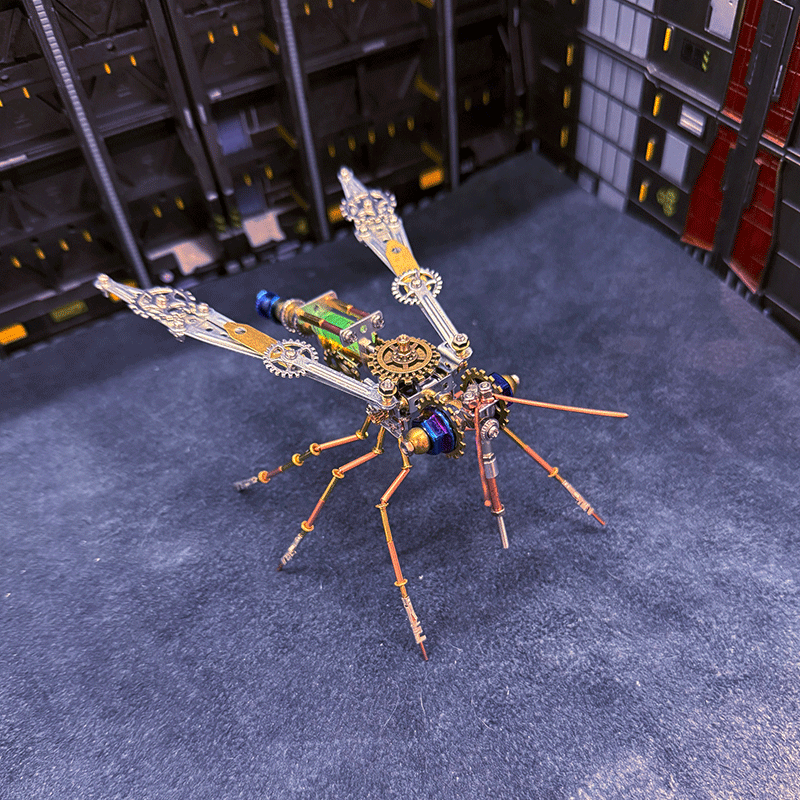 STEM DIY Puzzle Steampunk Insect with Dynamic Wing Gears