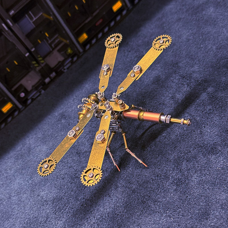 3D Dragonfly Metal Puzzle Toy STEM DIY Bug Model Kit