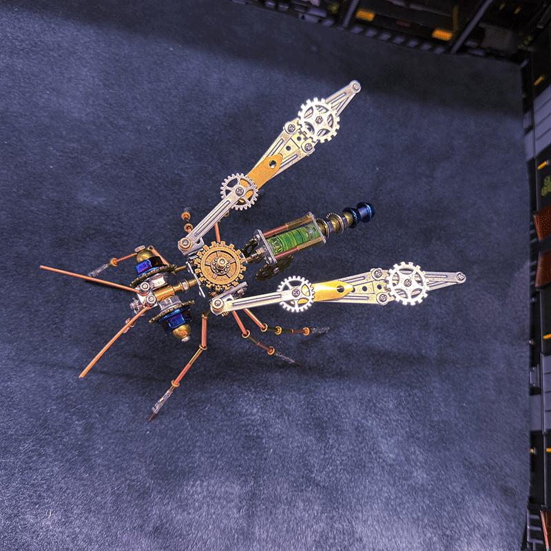 STEM DIY Puzzle Steampunk Insect with Dynamic Wing Gears