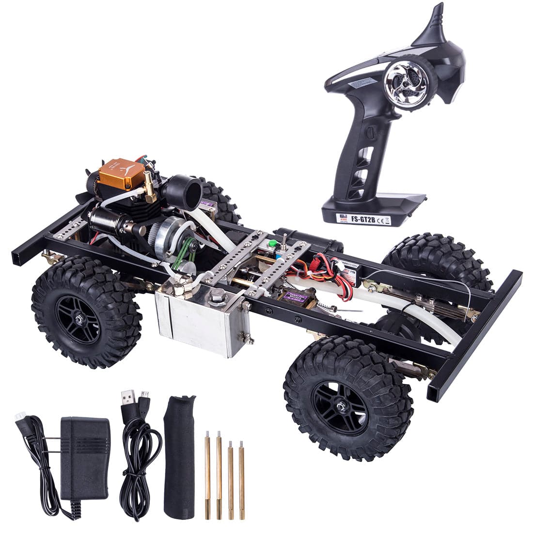1/10 Scale 4WD Custom Nitro RC Car Chassis with Toyan 4-Stroke Engine RTR