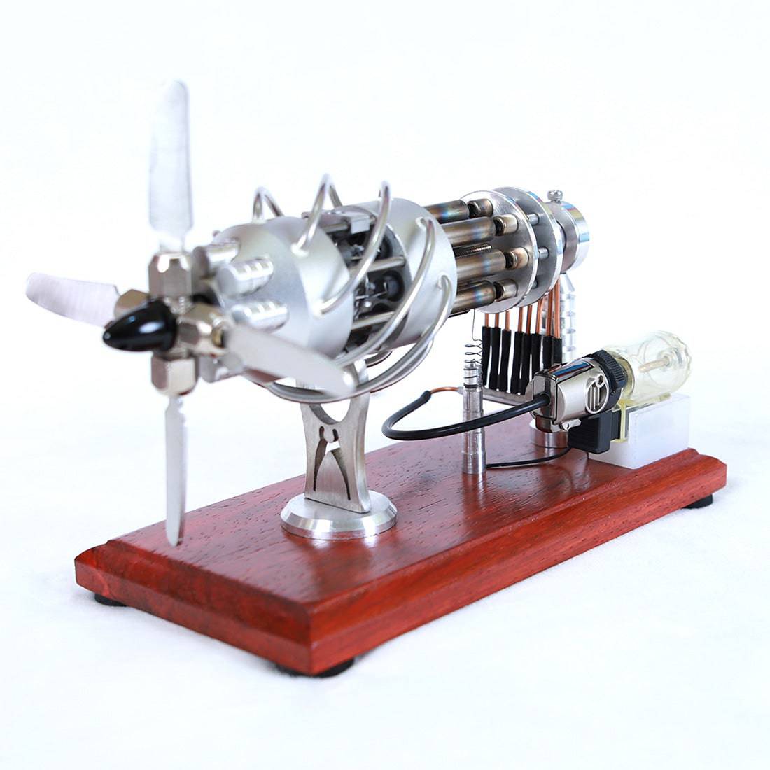 HelloWorld7-16 Cylinder Stirling Engine Model Creative Motor Engine Generator Toy Engine