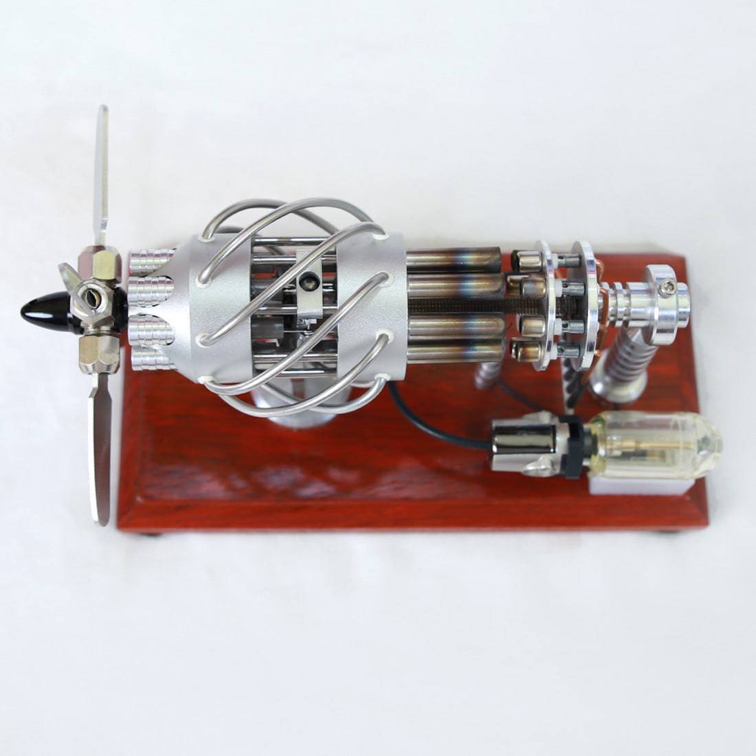 HelloWorld7-16 Cylinder Stirling Engine Model Creative Motor Engine Generator Toy Engine