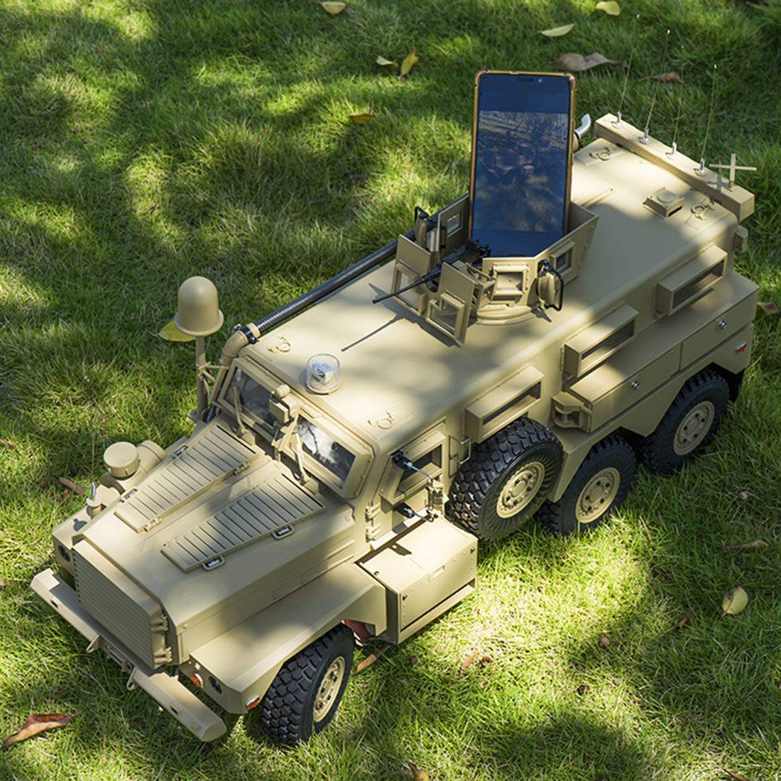 HelloWorld7-HG P602 Cougar 1/12 Scale 6WD RC Off-Road Military Truck 16CH High-Detail Model Vehicle