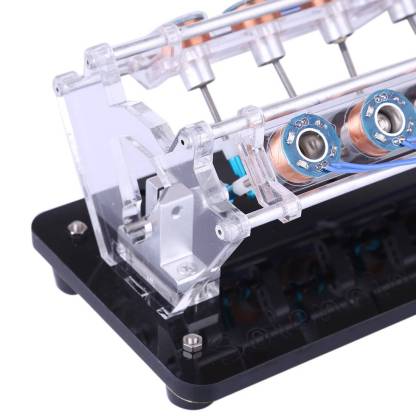 Stark V12 Electromagnetic Engine Model High Speed Hall Sensor Physics Science Toy-helloworld7