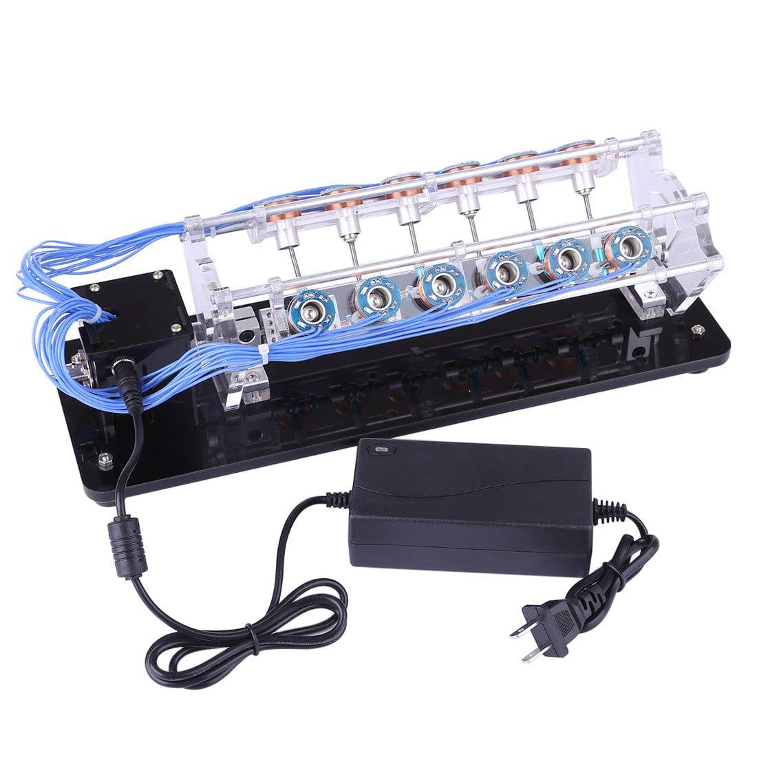 Stark V12 Electromagnetic Engine Model High Speed Hall Sensor Physics Science Toy-helloworld7