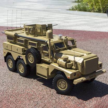 HelloWorld7-HG P602 Cougar 1/12 Scale 6WD RC Off-Road Military Truck 16CH High-Detail Model Vehicle