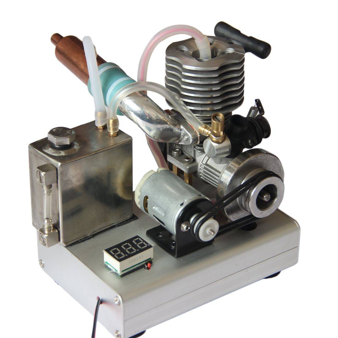 HelloWorld7-VX Level 15 Single Cylinder 2-stroke Methanol Engine to 12v Gasoline Engine