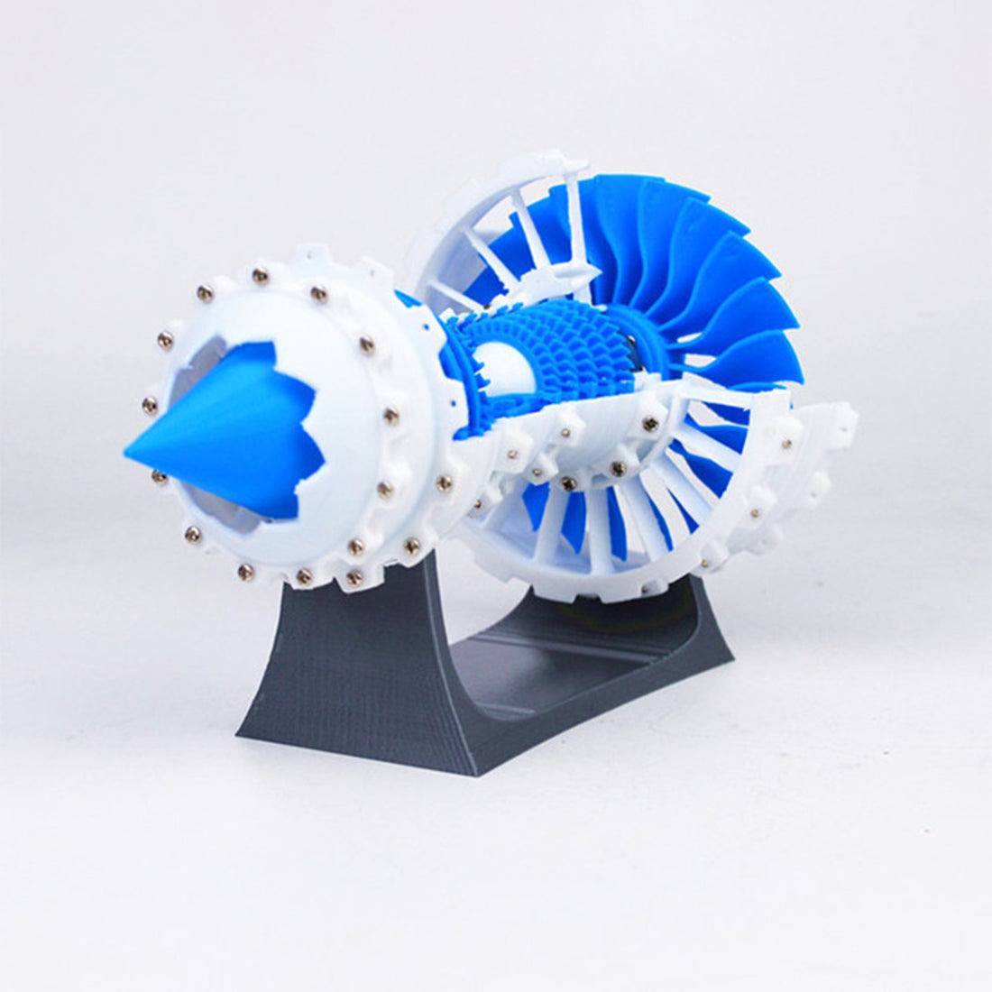 HelloWorld7-3D Printed Aero Engine Model Turbofan Jet Engine Model DIY Stem Engine Toy