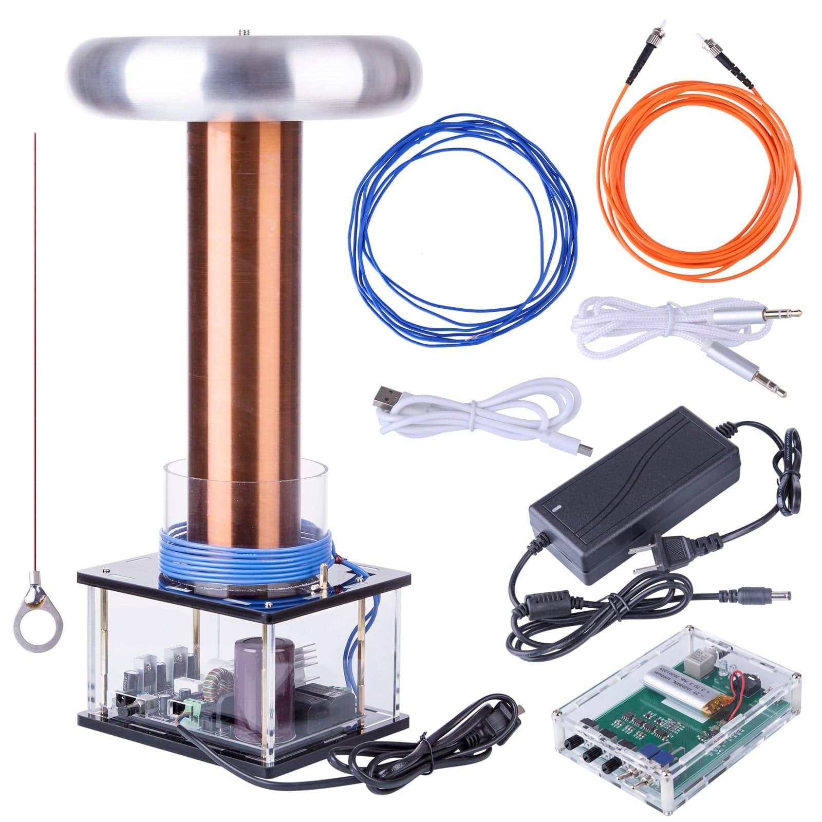 HelloWorld7-Stark 40cm Height High Voltage Inductive Arc Musical Tesla Coil Experimental Physics Toy