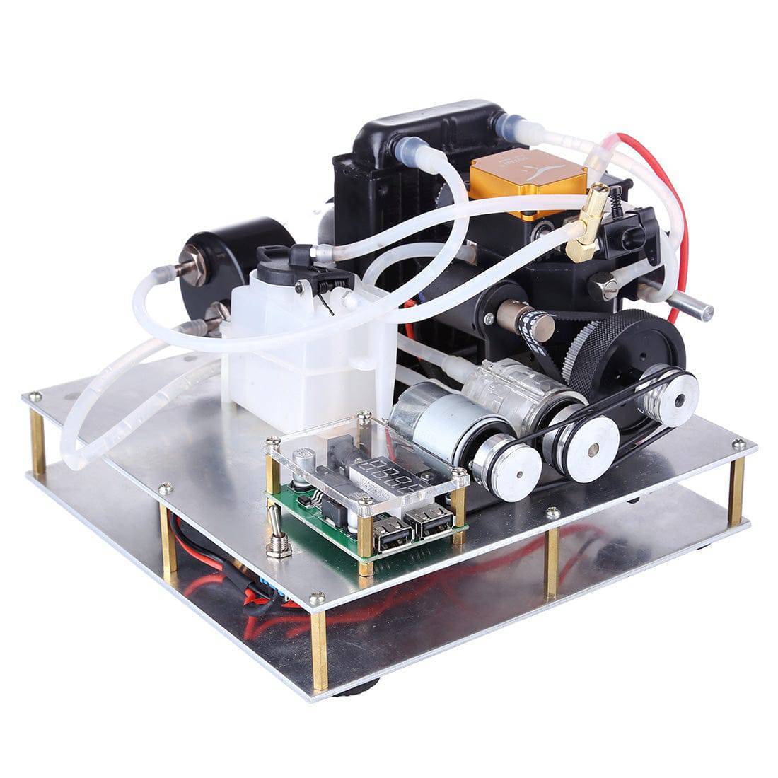 HelloWorld7-TOYAN General Methanol Gasoline Engine Model DIY Micro Water-cooled Generator Set