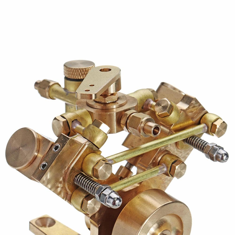 V-Shape Twin Cylinder Mini Pure Copper Steam Engine Model-helloworld7
