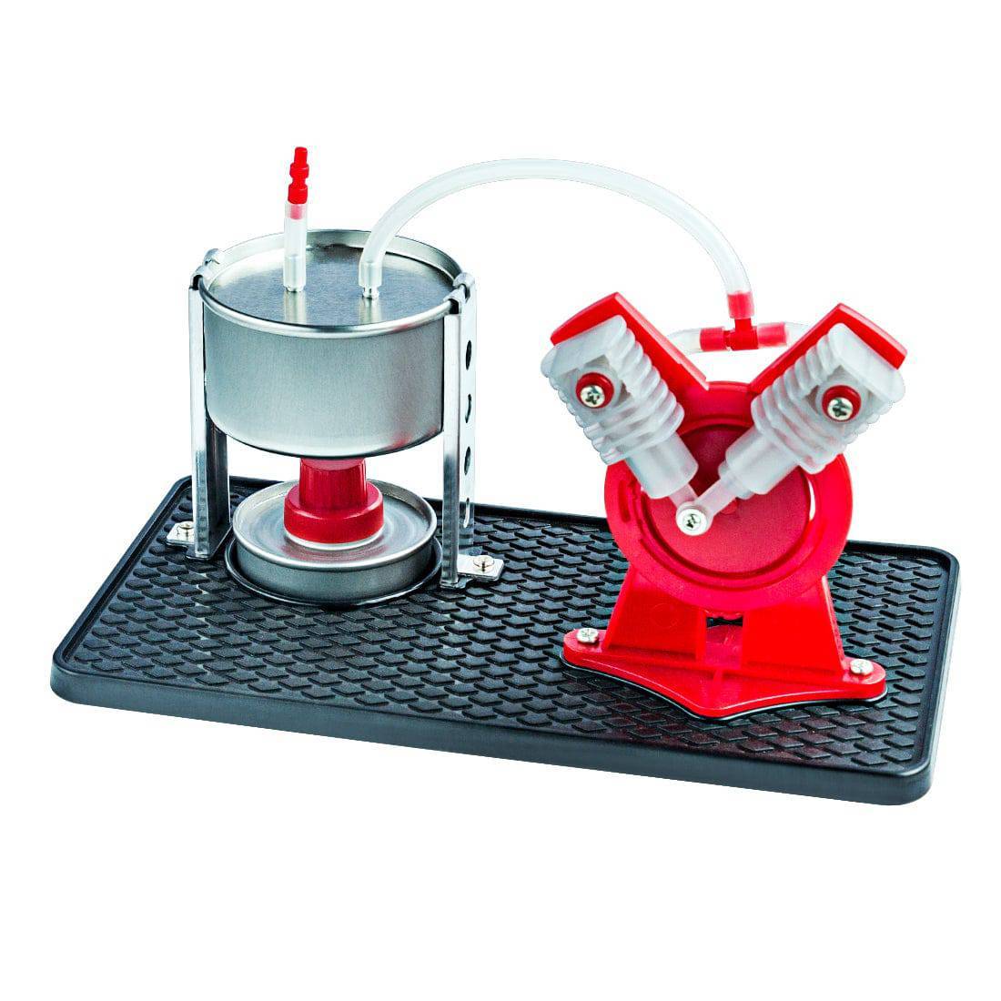 HelloWorld7-Twin Live Steam Engine Model Kit + led generator learning equipment