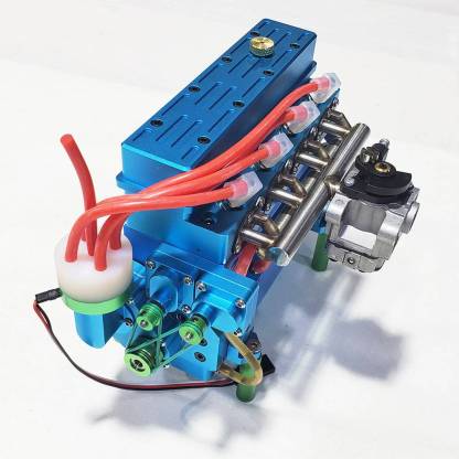 HelloWorld7-32cc Four-cylinder In-line Water-cooled Gasoline Engine for RC Car Ship