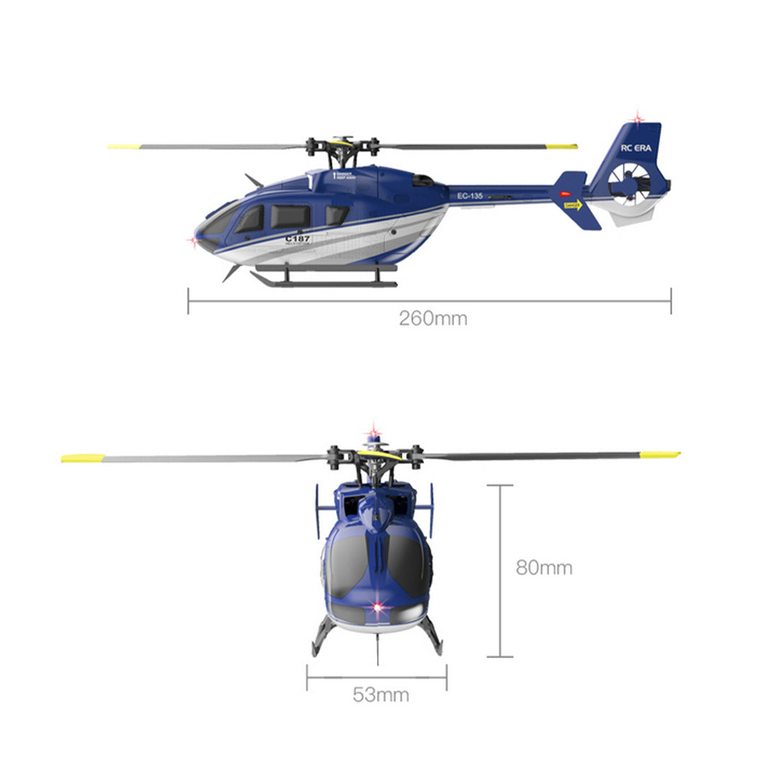 RC ERA C187 1/48 Scale EC-135 4CH Optical Flow Flybarless RC Helicopter RTF-helloworld7