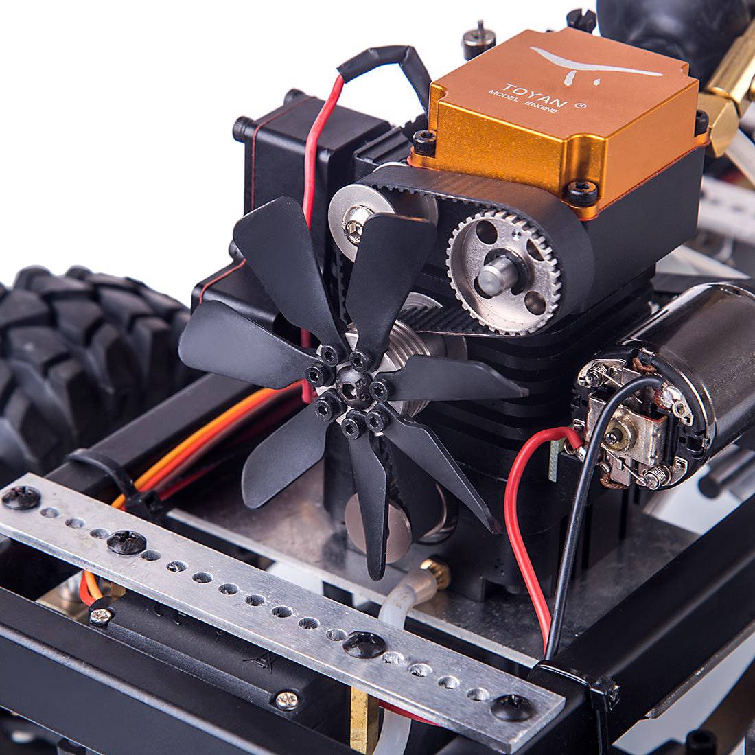 1/10 Scale Custom RC Car Chassis with TOYAN FS-S100A 4-Stroke Engine One-Key Start
