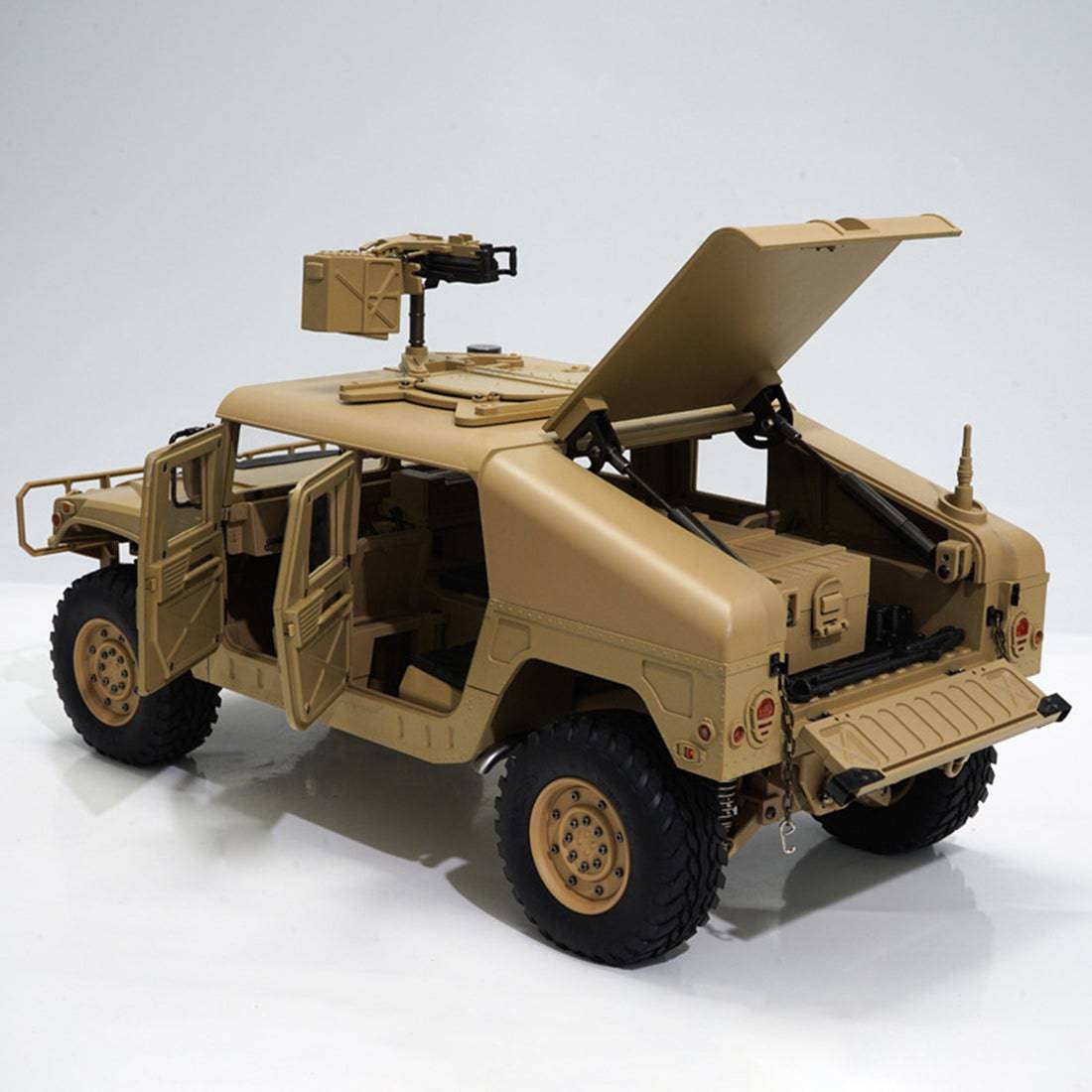 HG P408 1/10 Scale 4WD U.S. Military RC Truck with Lights and Sound 16CH-helloworld7