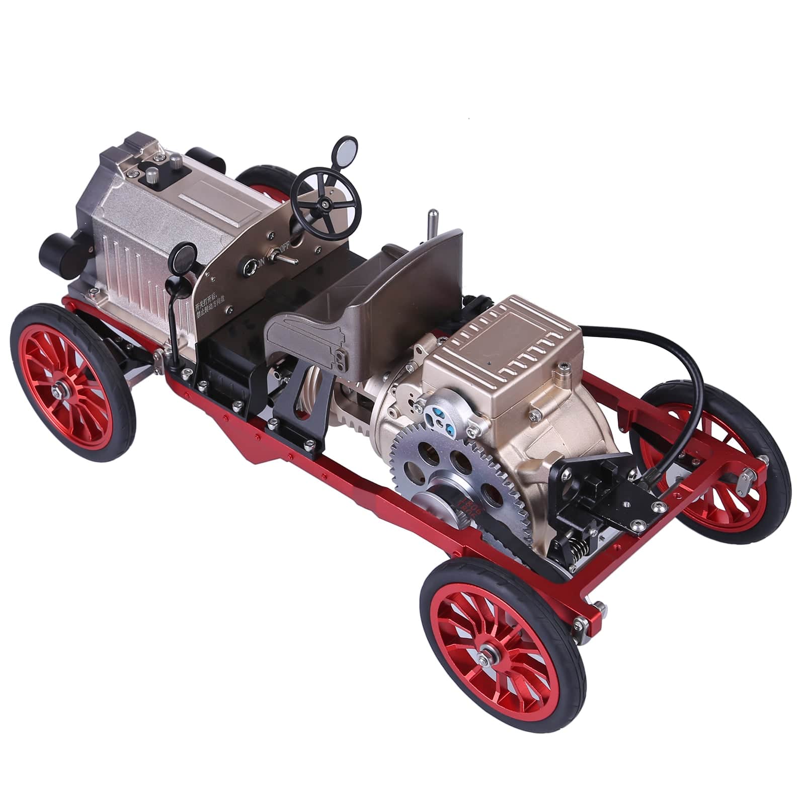 Teching Assembly Vintage Classic Car Metal Mechanical Model Toy with Electric Engine 310+pcs-helloworld7