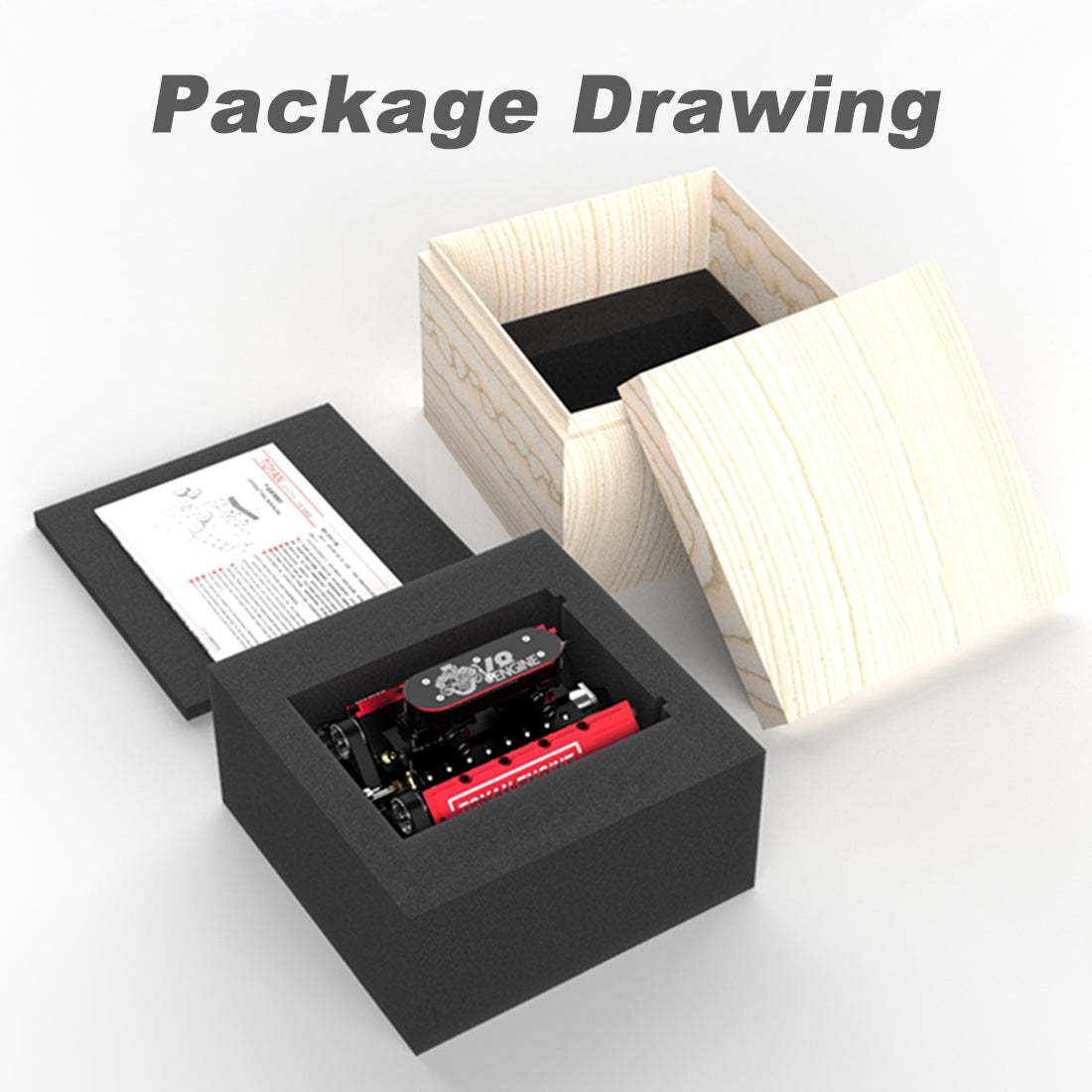 HelloWorld7-Toyan V8 FS-V800 28cc Engine RTR Nitro Engine Model Kits with Supercharger