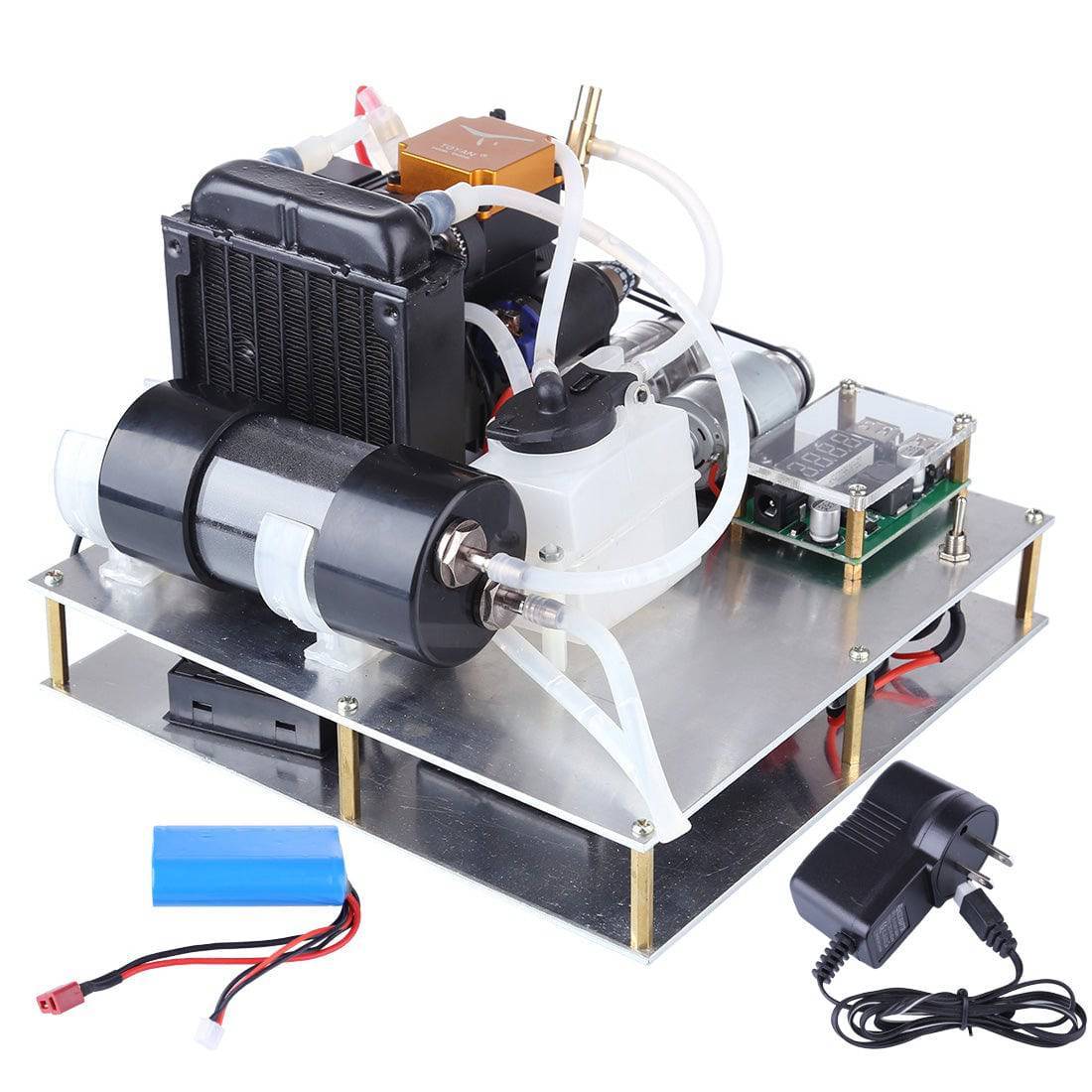 HelloWorld7-TOYAN General Methanol Gasoline Engine Model DIY Micro Water-cooled Generator Set