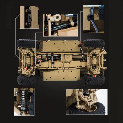 HG P408 1/10 Scale 4WD U.S. Military RC Truck with Lights and Sound 16CH-helloworld7