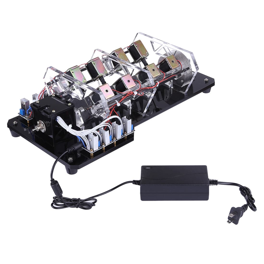 HelloWorld7-8 Coils High Power Electromagnet Engine Model Physical Experiment Motor