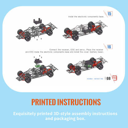 DIY RC Car Kit 1/28 Scale Le Mans Style Race Car to Build Complete Assembly Project with Rechargeable Controller-helloworld7