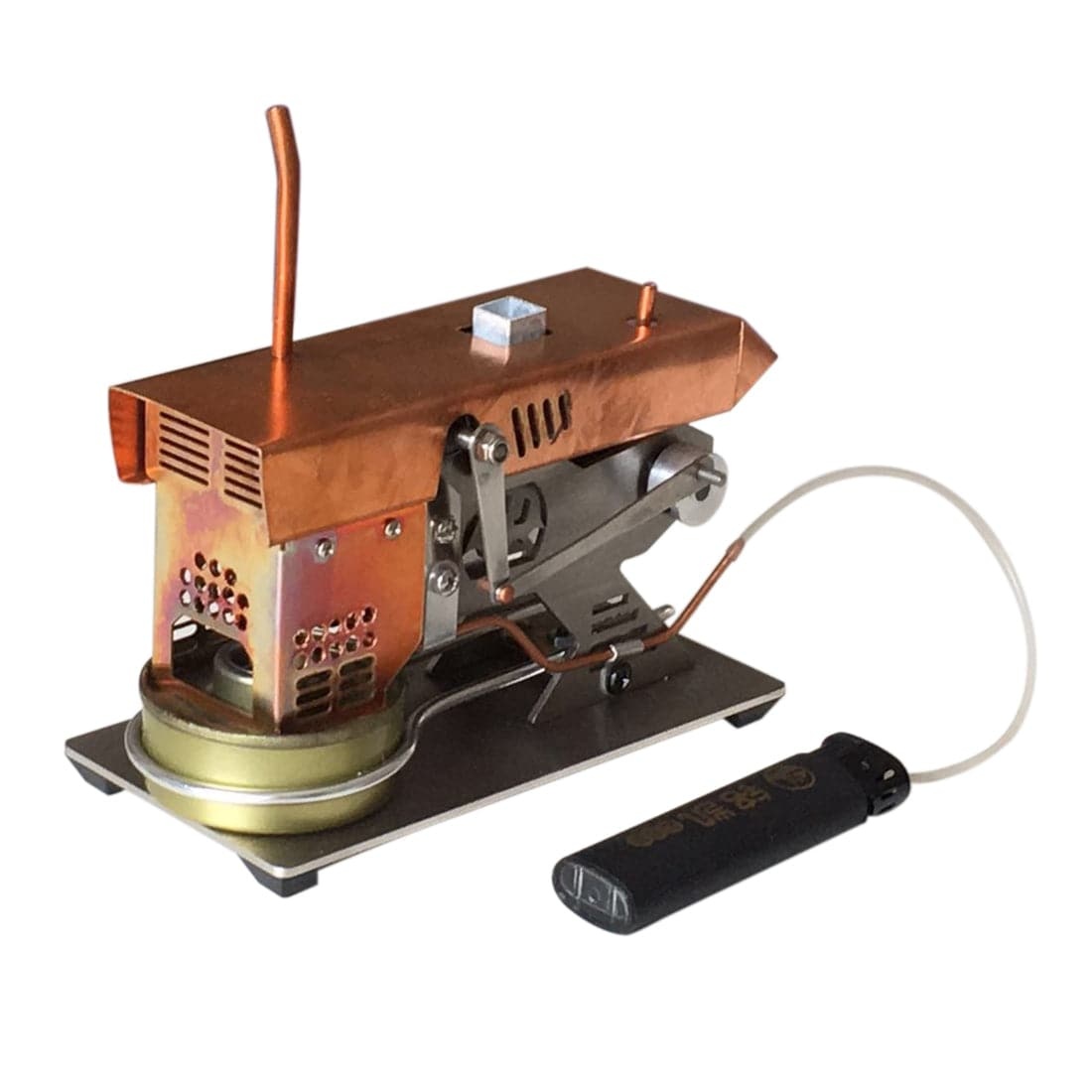 HelloWorld7-Stirling Engine Kit Alcohol Powered Tractor Headstock Shape Engine Model