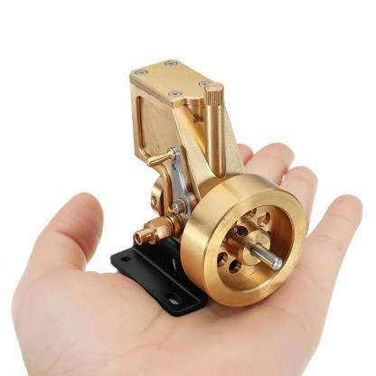 Mini Pure Copper Steam Engine Model Single Cylinder Physics Toy -helloworld7