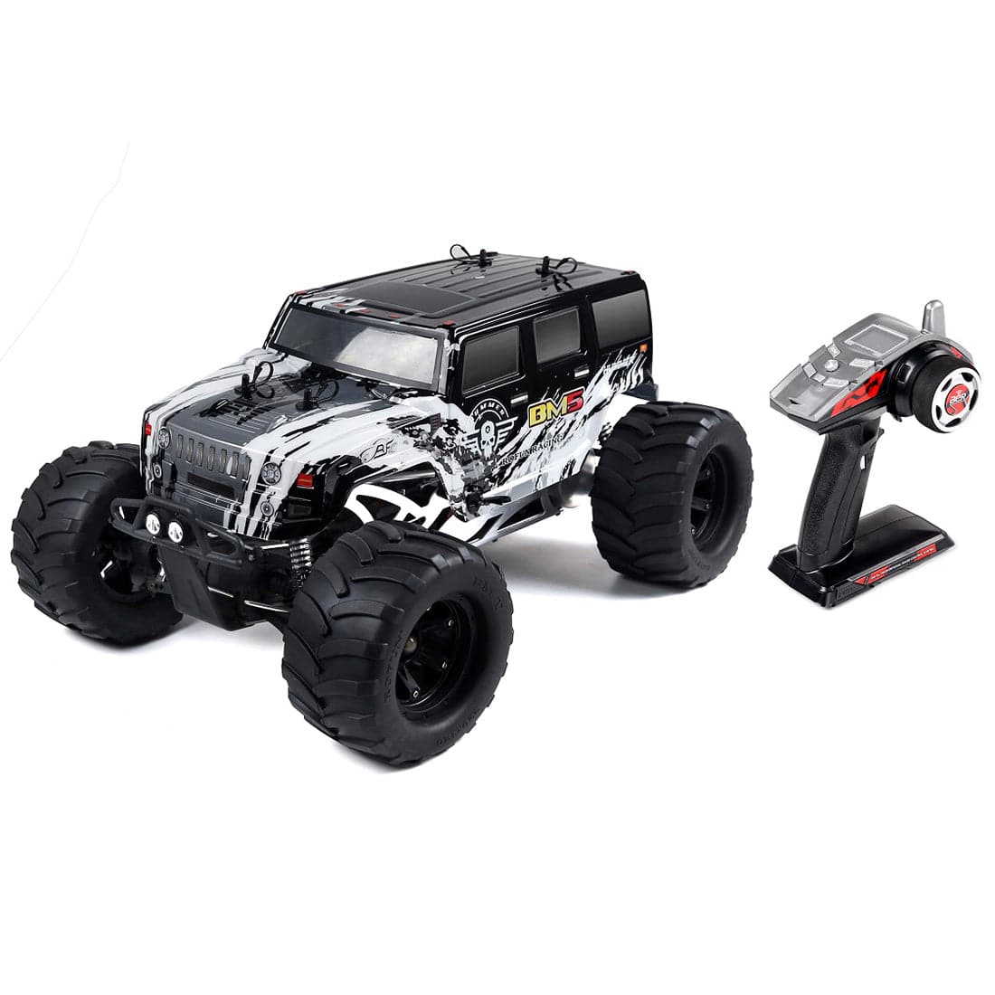 HelloWorld7-BM5 1/5 Scale Gas Powered RC Monster Truck 4WD 29cc Engine Off-Road RTR Vehicle