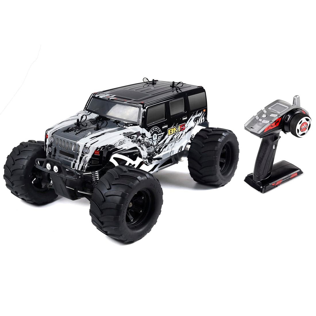 HelloWorld7-BM5 1/5 Scale Gas Powered RC Monster Truck 4WD 29cc Engine Off-Road RTR Vehicle