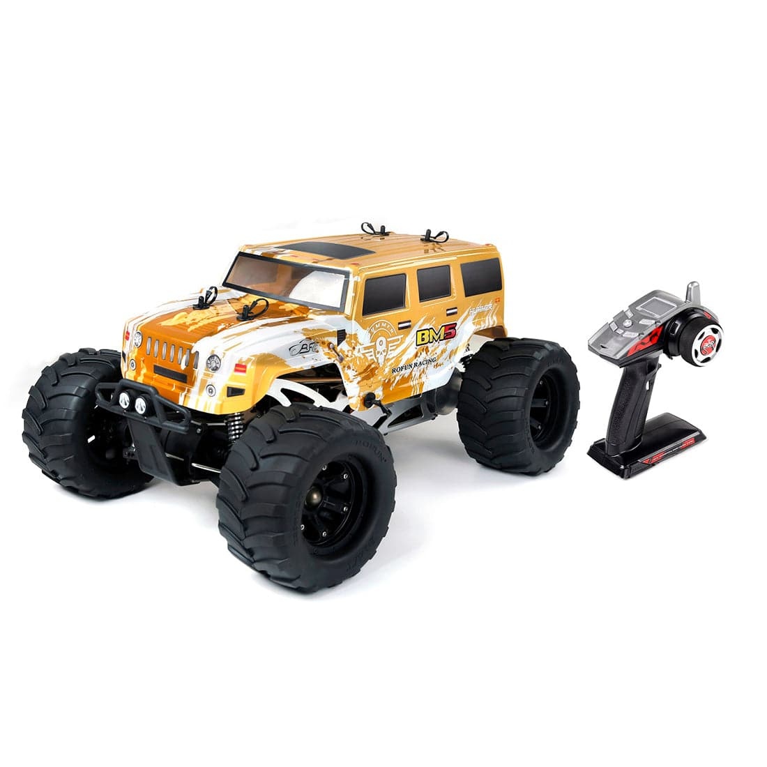 HelloWorld7-BM5 1/5 Scale Gas Powered RC Monster Truck 4WD 29cc Engine Off-Road RTR Vehicle