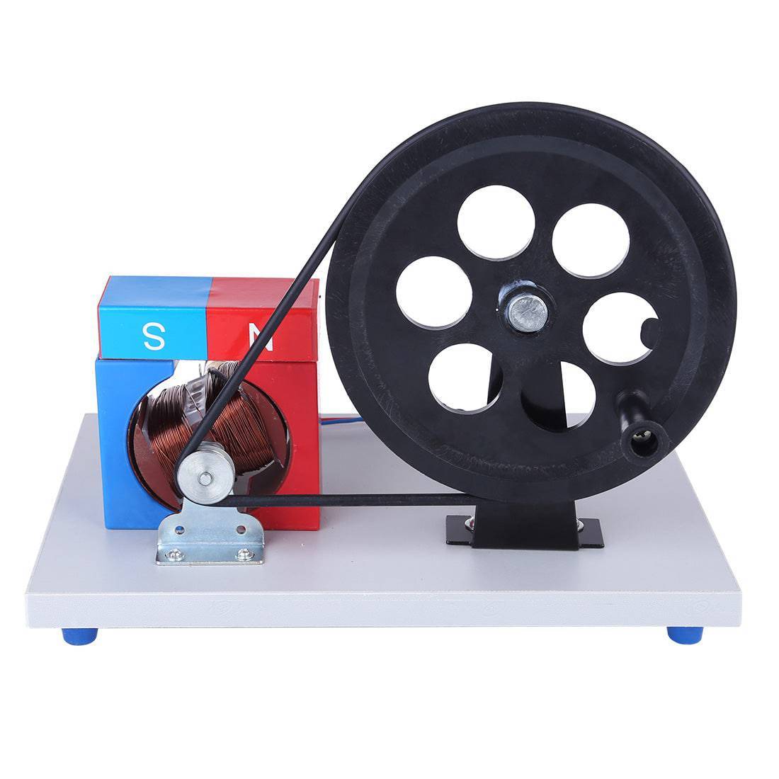 HelloWorld7-DIY Hand Electricity Generator Model AC-DC Electric Generator Physical Experiment Education Toys-helloworld7