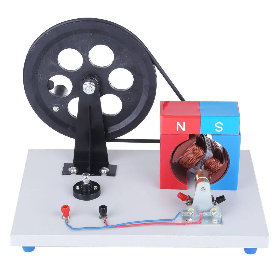 HelloWorld7-DIY Hand Electricity Generator Model AC-DC Electric Generator Physical Experiment Education Toys-helloworld7