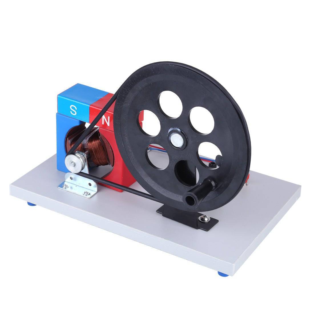 HelloWorld7-DIY Hand Electricity Generator Model AC-DC Electric Generator Physical Experiment Education Toys-helloworld7