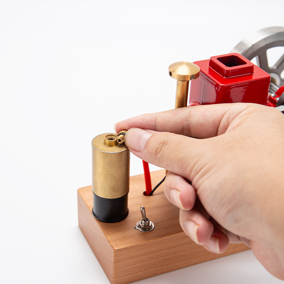 HelloWorld7-ENJOMOR 6cc Antique Red Hit and Miss Gas Engine Working Model