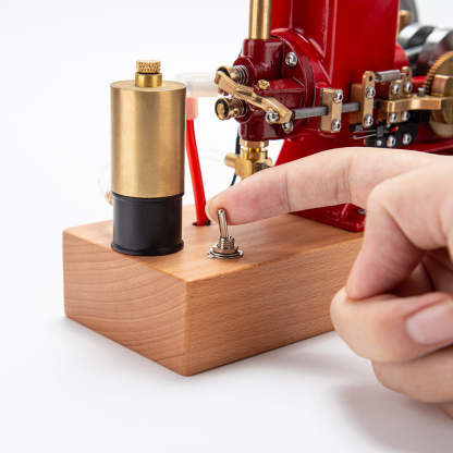 ENJOMOR 6cc Vintage Green Hit and Miss Gas Engine Model 4 Stroke Stationary Engine Gift-helloworld7