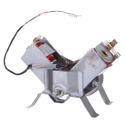 Electromagnetic V2 Engine Model Metal Solenoid Motor Science Physics Desk Gift-helloworld7