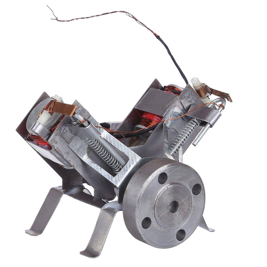 Electromagnetic V2 Engine Model Metal Solenoid Motor Science Physics Desk Gift-helloworld7