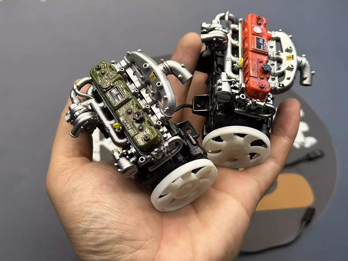 1/10 Scale Motorized Resin Vintage Diesel Engine Model for RC Crawler Decoration-helloworld7