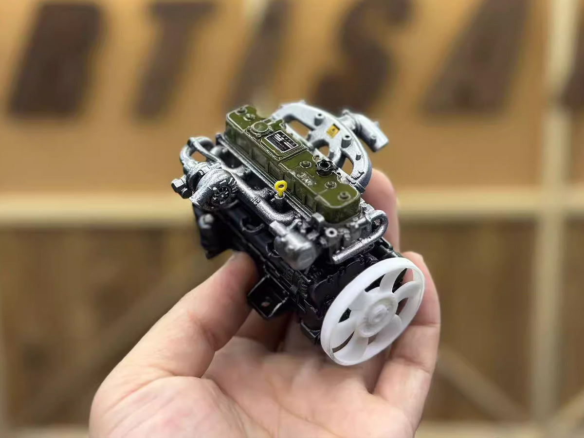 1/10 Scale Motorized Resin Vintage Diesel Engine Model for RC Crawler Decoration-helloworld7
