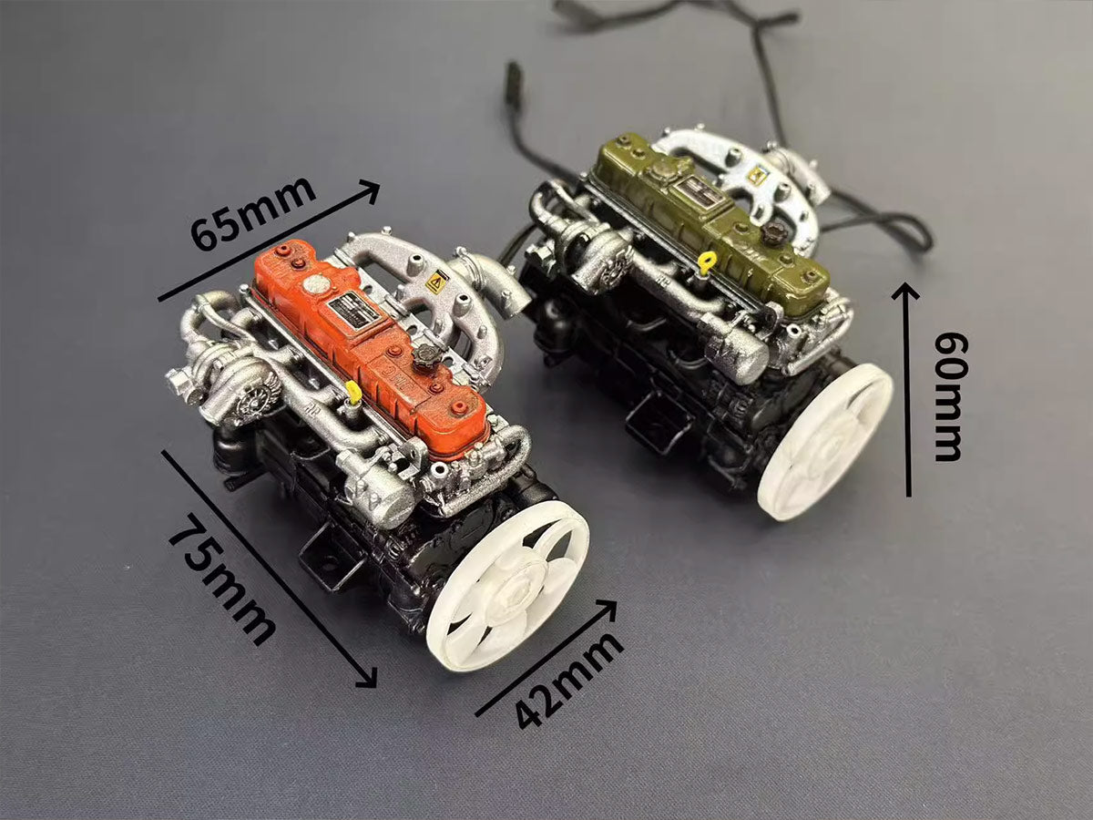 1/10 Scale Motorized Resin Vintage Diesel Engine Model for RC Crawler Decoration-helloworld7