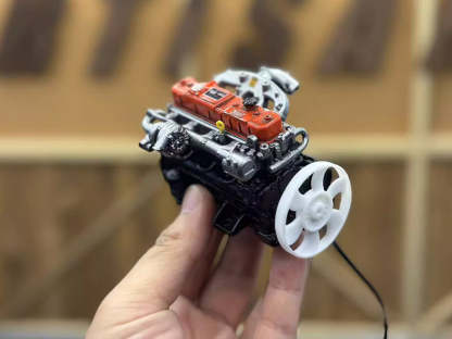 1/10 Scale Motorized Resin Vintage Diesel Engine Model for RC Crawler Decoration-helloworld7